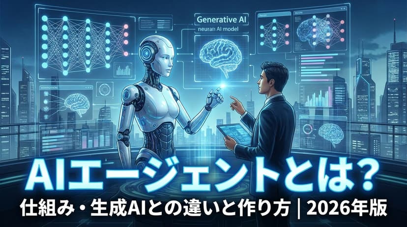 AIエージェントとは?仕組み・生成AIとの違いと作り方・ビジネス活用5ステップ【2026年版】