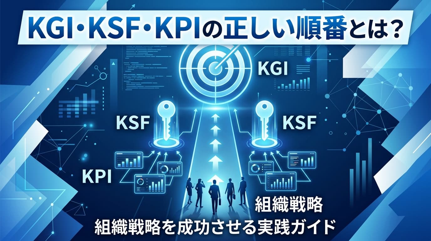 KGI・KSF・KPIの違いと正しい順番とは?具体例で学ぶ組織戦略ガイド【2026年版】