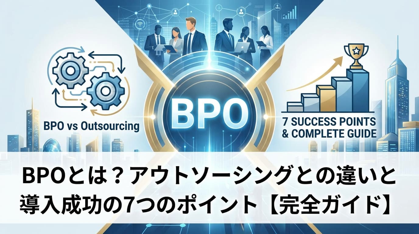 BPOとは?アウトソーシングとの違いと導入7ステップ・成功事例【2026年版】