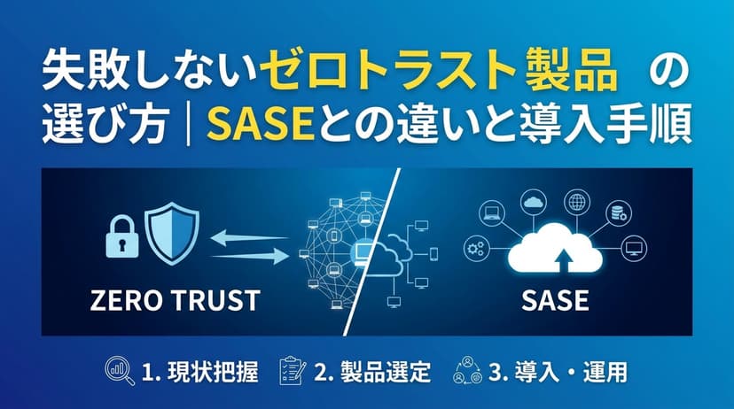 失敗しないゼロトラスト製品の選び方|SASEとの違いと導入手順