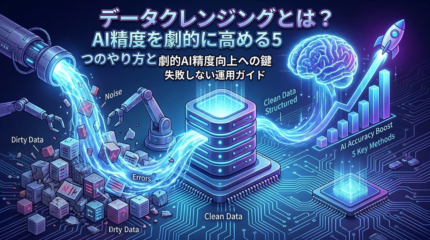 データクレンジングとは?AI精度を劇的に高める5つのやり方と失敗しない運用
