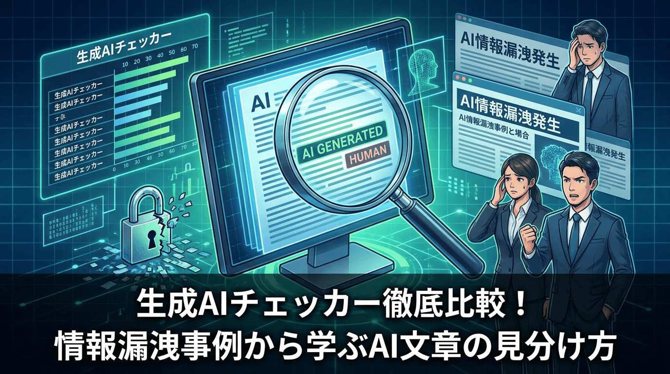 生成AIチェッカー徹底比較!情報漏洩事例から学ぶAI文章の見分け方と対策