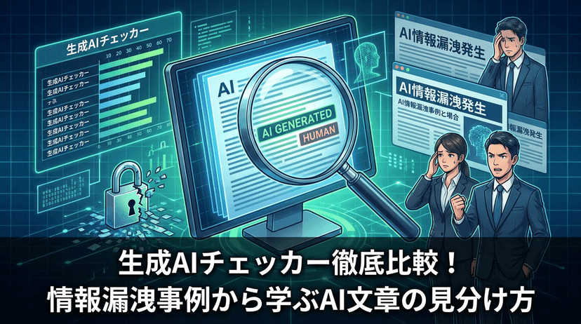 生成AIチェッカー徹底比較!情報漏洩事例から学ぶAI文章の見分け方と対策