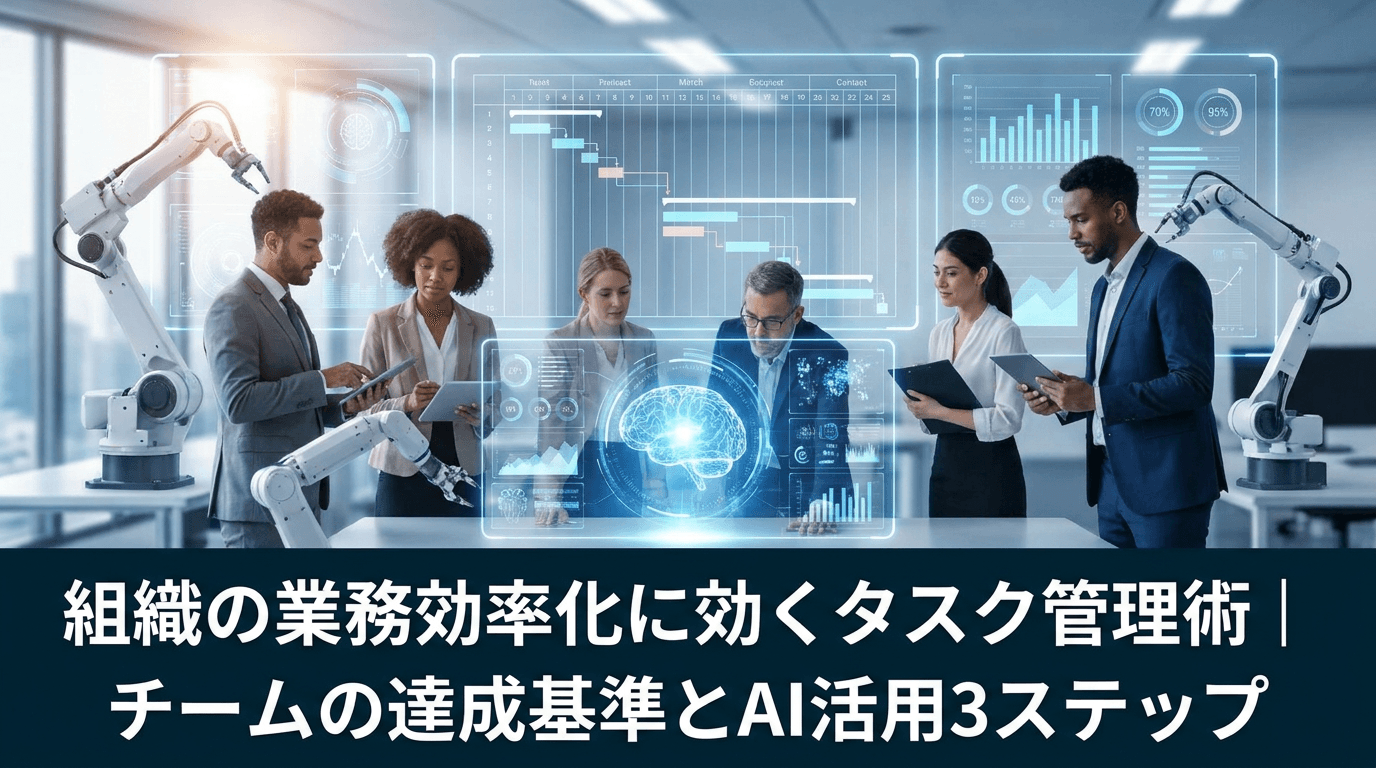 チームのタスク管理を変えるAIツール7選|業務効率化と達成基準を満たす3ステップ【2026年改訂】