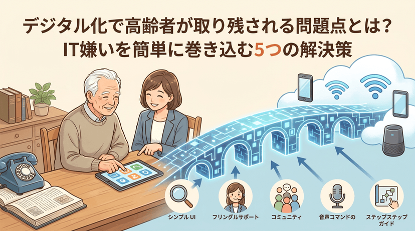 デジタル化で高齢者が取り残される問題点とは?IT嫌いを簡単に巻き込む5つの解決策