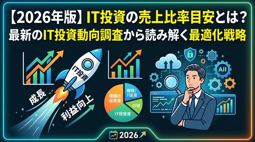 【2026年版】IT投資の売上比率目安とは?最新のIT投資動向調査から読み解く最適化戦略