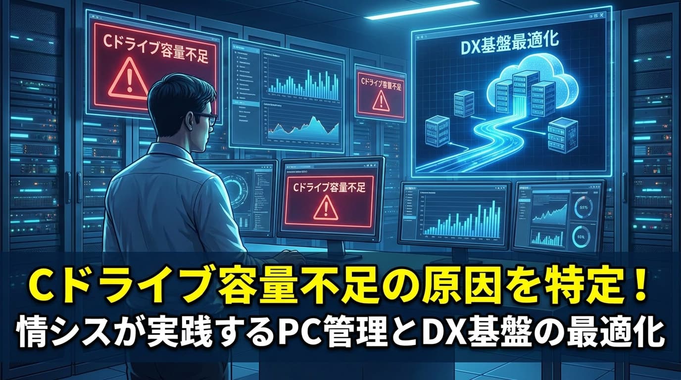 Cドライブ容量不足の原因を特定!情シスが実践するPC管理とDX基盤の最適化