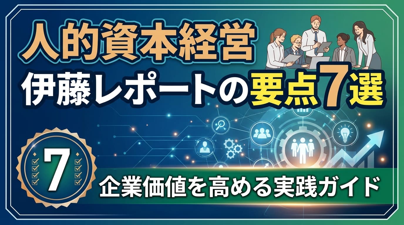 人的資本経営 伊藤レポートの要点7選|企業価値を高める実践ガイド【2026年版】