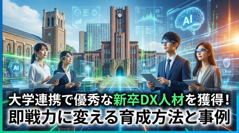 大学連携で優秀な新卒DX人材を獲得!即戦力に変える実践的な育成方法と事例