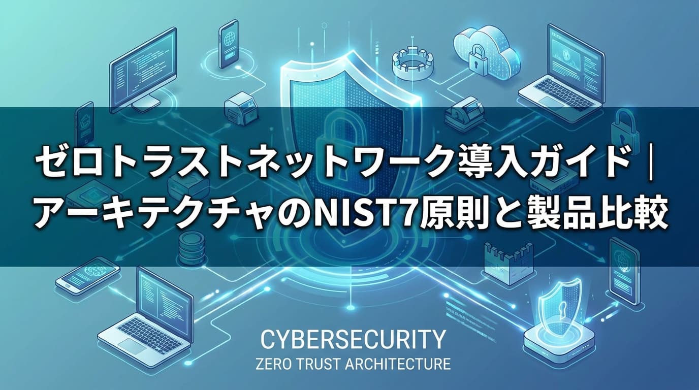 ゼロトラストネットワーク導入ガイド|アーキテクチャのNIST7原則と製品比較