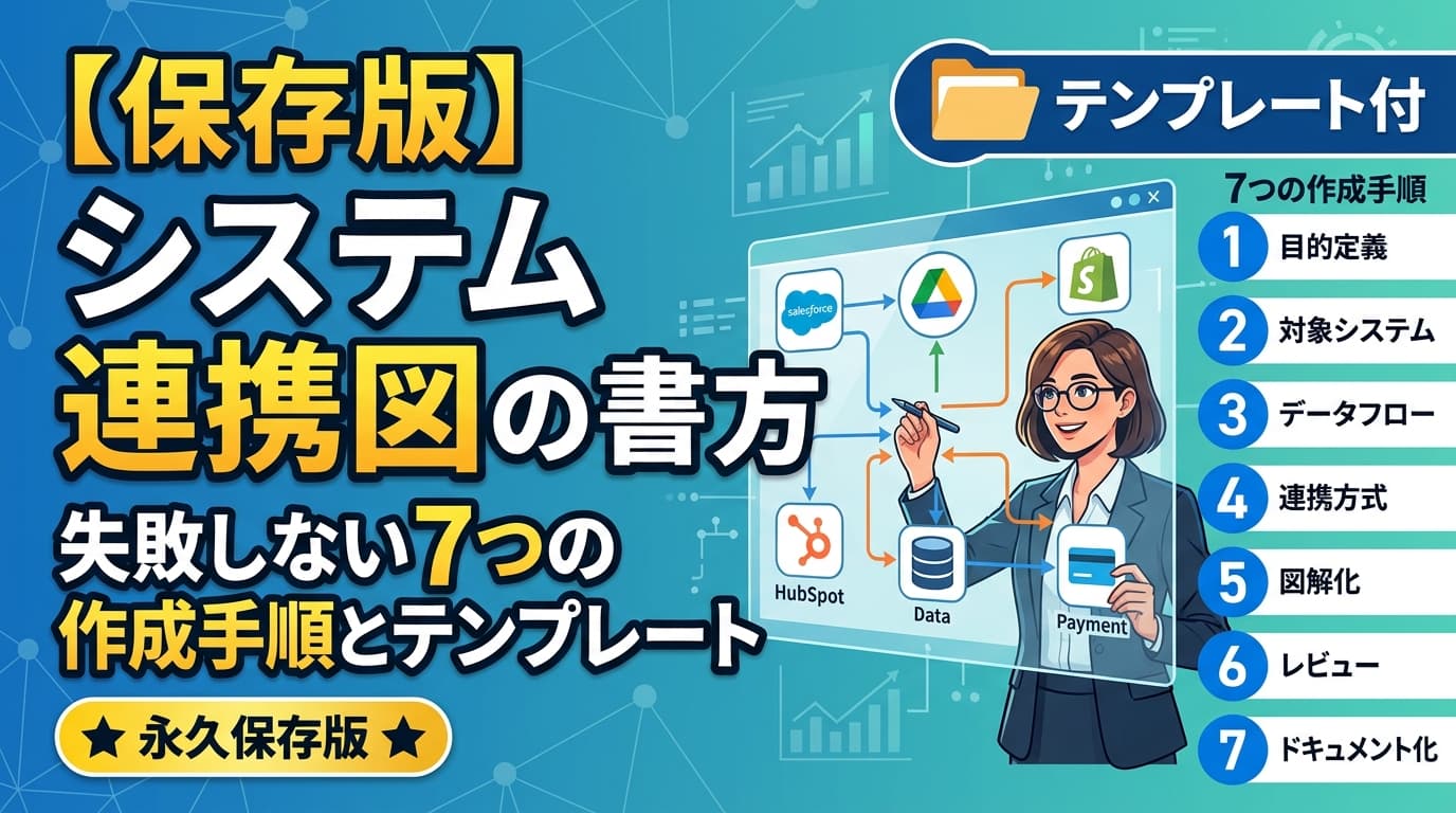 【保存版】システム連携図の書き方|失敗しない7つの作成手順とテンプレート