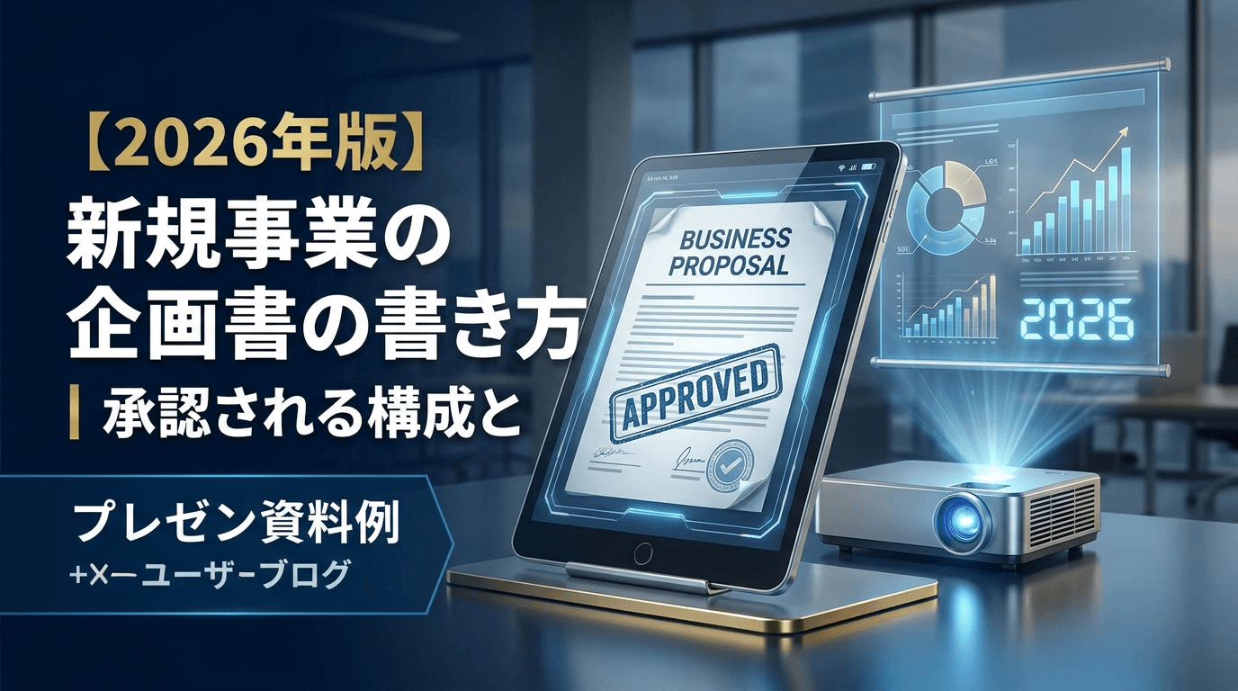新規事業の企画書の書き方|承認される構成とプレゼン資料例