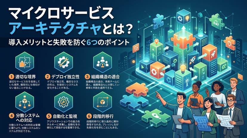 マイクロサービスアーキテクチャとは?モノリスとの違いと導入6ポイント【2026年版】