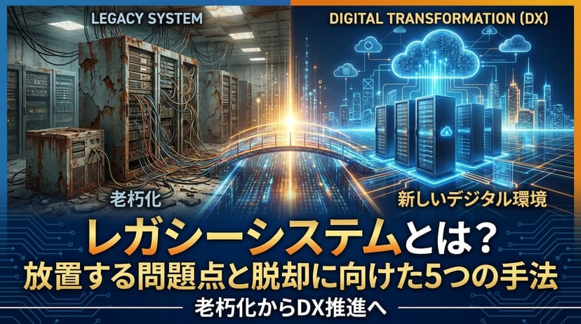 レガシーシステムとは?放置する問題点と脱却に向けた5つの手法