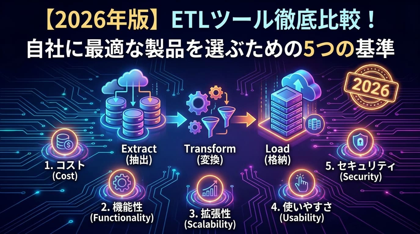ETLツール比較7選とは?自社に最適な製品を選ぶ5つの基準【2026年版】