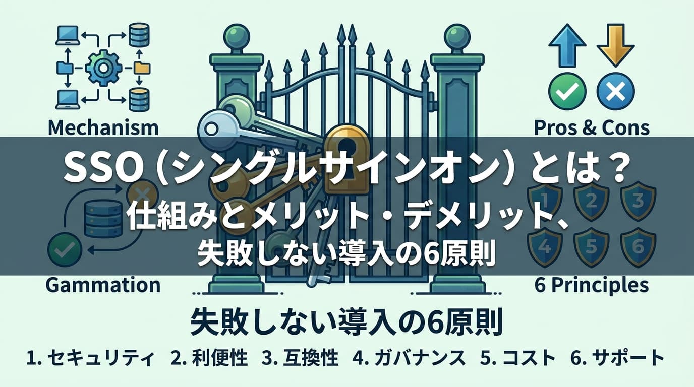 SSO(シングルサインオン)とは?仕組み・SAML/OIDCと導入6ステップ【2026年版】