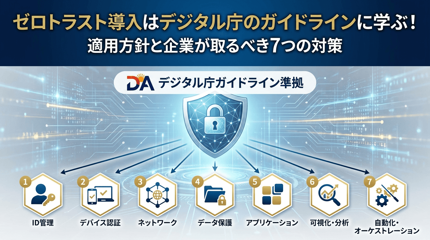 ゼロトラスト導入はデジタル庁のガイドラインに学ぶ!適用方針と企業が取るべき7つの対策