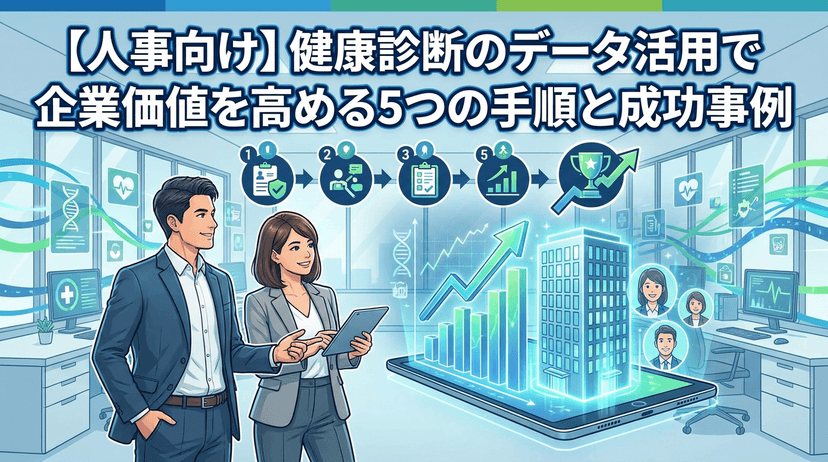 【人事向け】健康診断のデータ活用でウェルビーイング経営を加速する5つの手順