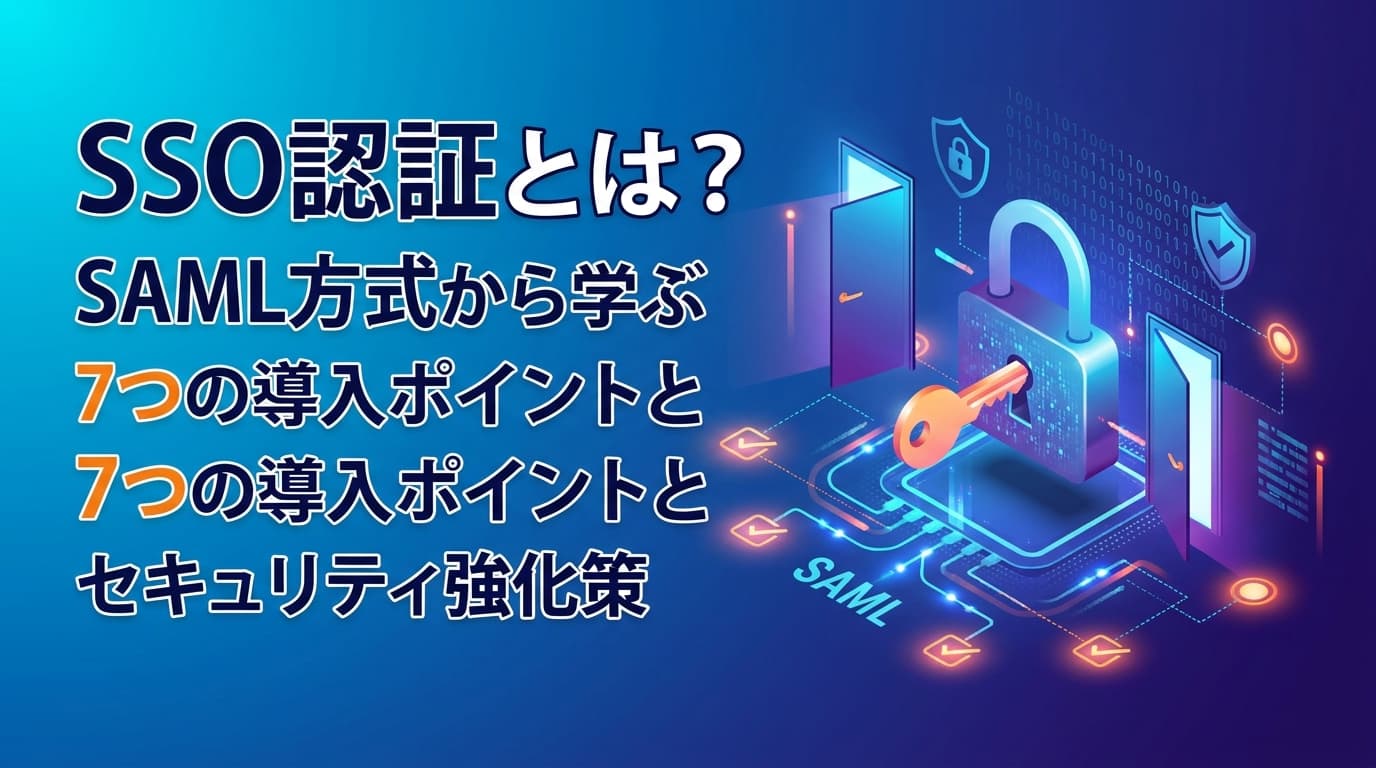 SSO認証とは?SAML方式から学ぶ7つの導入ポイントとセキュリティ強化策