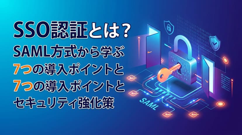 SSO認証とは?SAML方式から学ぶ7つの導入ポイントとセキュリティ強化策