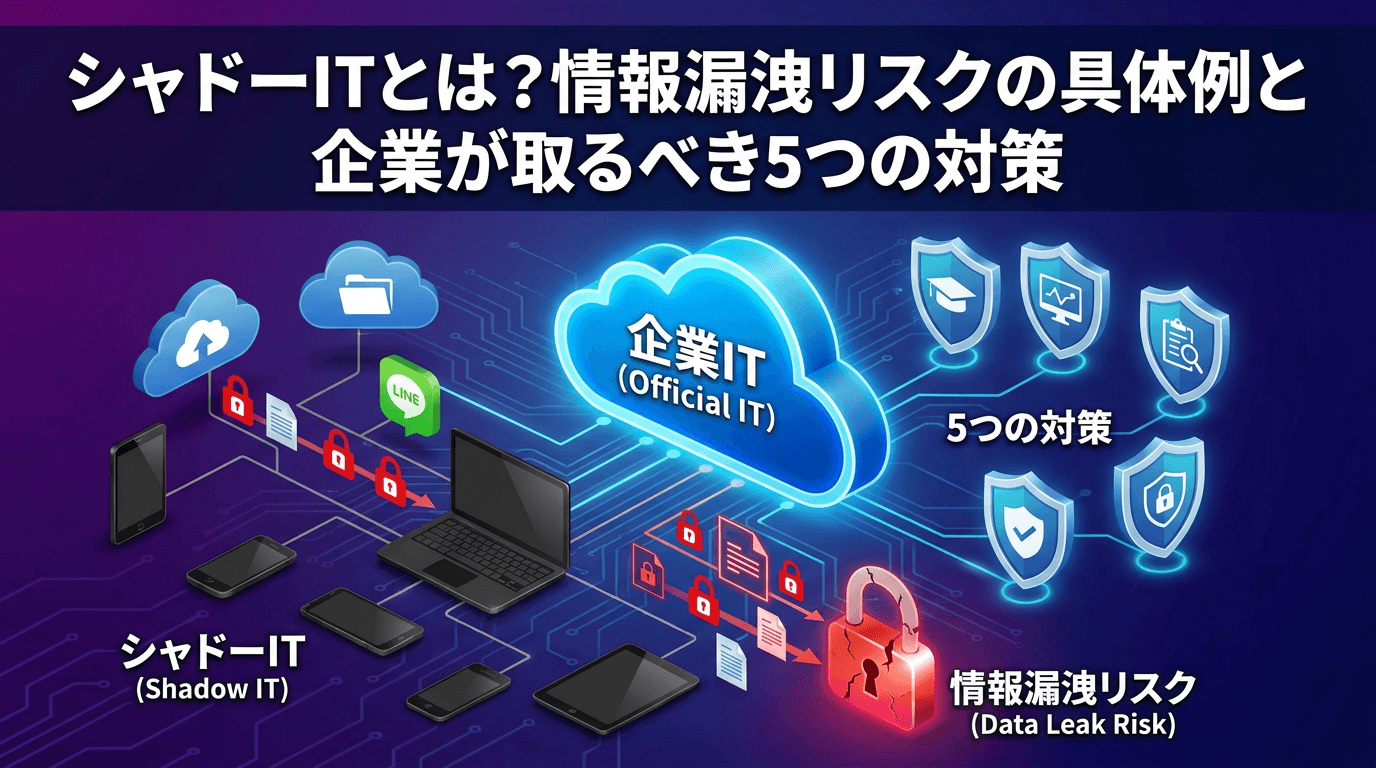 シャドーITとは?情報漏洩リスクの具体例と企業が取るべき5つの対策