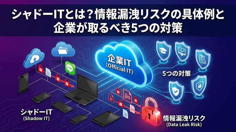 シャドーITとは?情報漏洩リスクの具体例と企業が取るべき5つの対策
