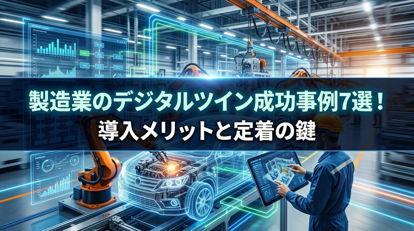 製造業のデジタルツイン成功事例7選!3つの導入メリットと定着の鍵