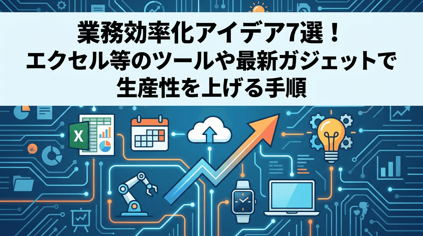 業務効率化アイデアと実践のポイント7選!エクセルから最新ガジェットまで