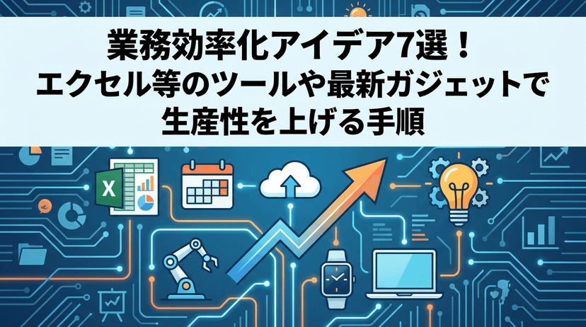 業務効率化アイデアと実践のポイント7選!エクセルから最新ガジェットまで