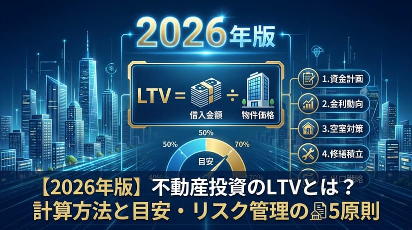【2026年版】不動産LTVとは?計算方法と適正な目安・失敗しないリスク管理5つの原則