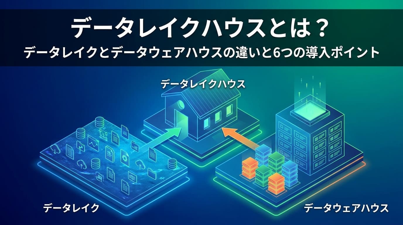 データレイクハウスとは?DWH・データレイクとの違いと導入6ポイント【2026年版】