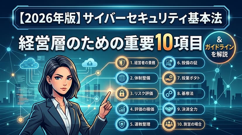サイバーセキュリティ基本法とは|2025年改正・能動的サイバー防御で変わる経営層10項目【2026年版】