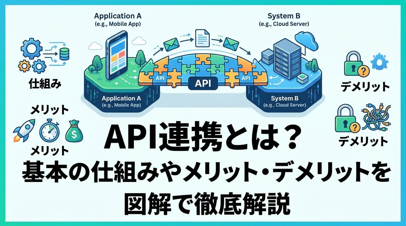 API連携とは?基本の仕組みやメリット・デメリットを図解で徹底解説