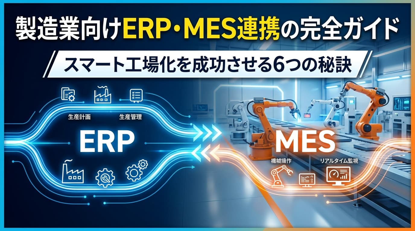 製造業向けERP・MES連携の完全ガイド|スマート工場化を成功させる6つの秘訣