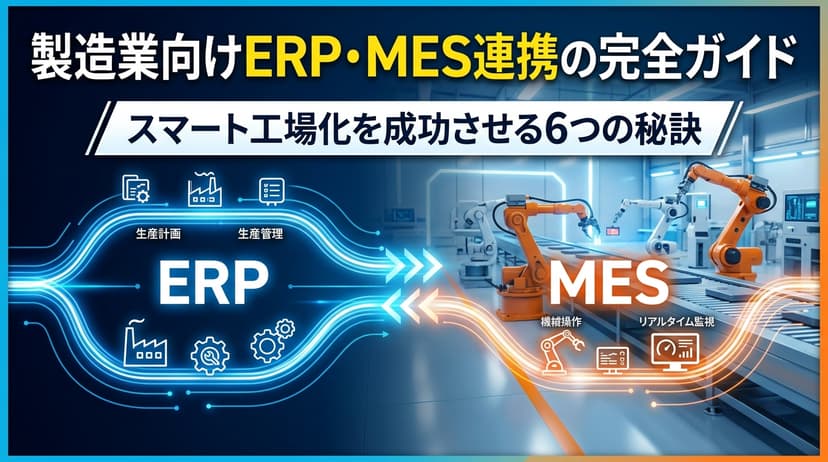 製造業向けERP・MES連携の完全ガイド|スマート工場化を成功させる6つの秘訣