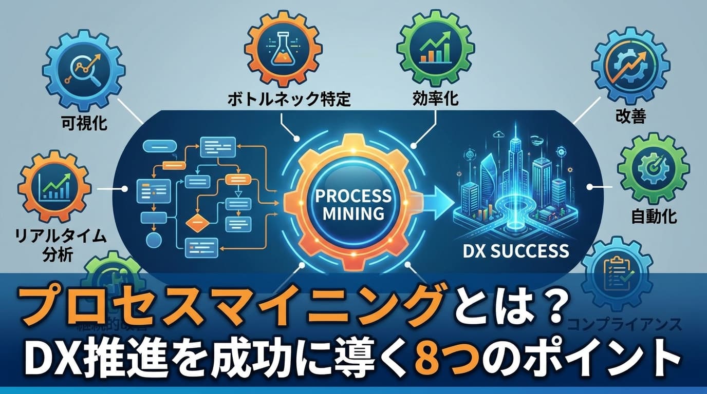 プロセスマイニングとは?DX推進を成功に導く8つのポイント【2026年版】