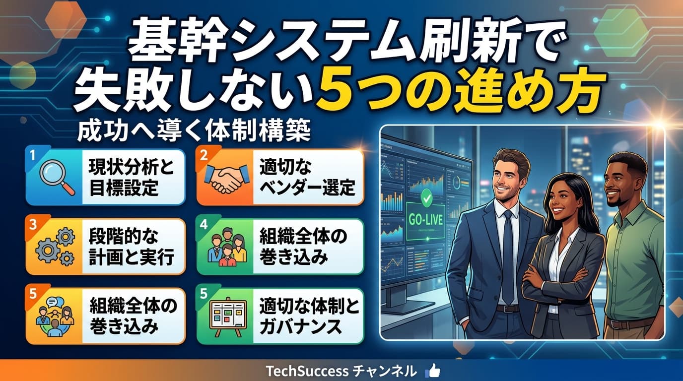 基幹システム刷新で失敗しない5つの進め方|成功へ導く体制構築