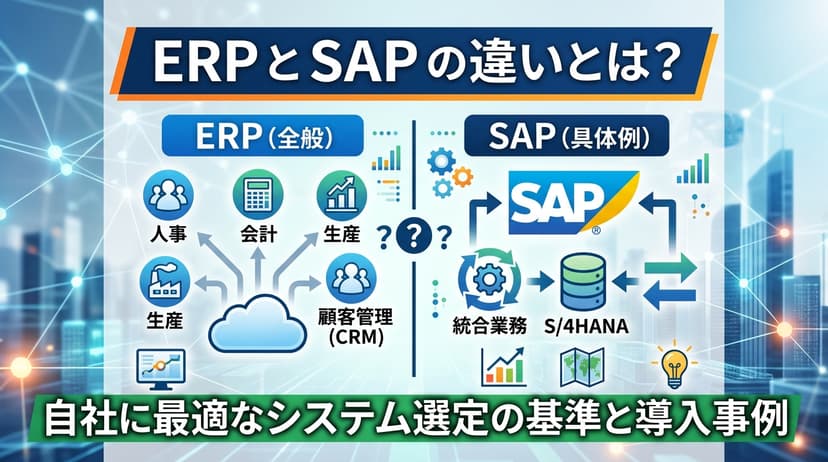 ERPとSAPの違いとは?自社に最適なシステム選定の基準と導入事例